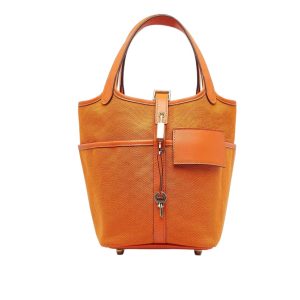 Hermès Picotin Cargo 18 Orange H 93 Toile Goeland, Swift 2023 U