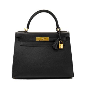 Hermès Kelly Sellier 28 Black 89 Epsom 2025 K
