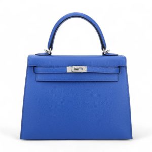 Hermès Kelly Sellier 25 Blue Hydra  T71 Epsom 2024 W