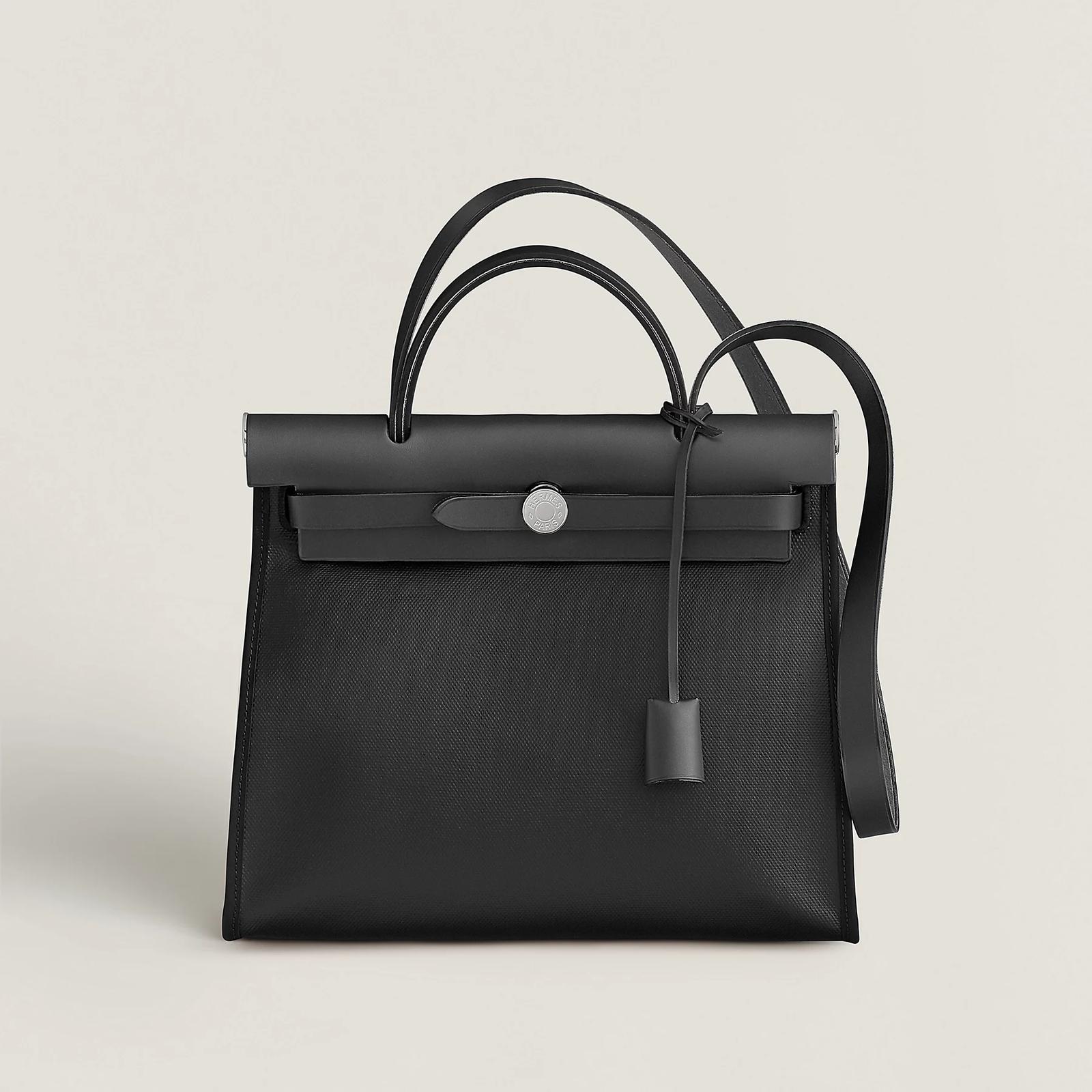 Hermès Herbag  31 Noir naturel Toile 1930 Z