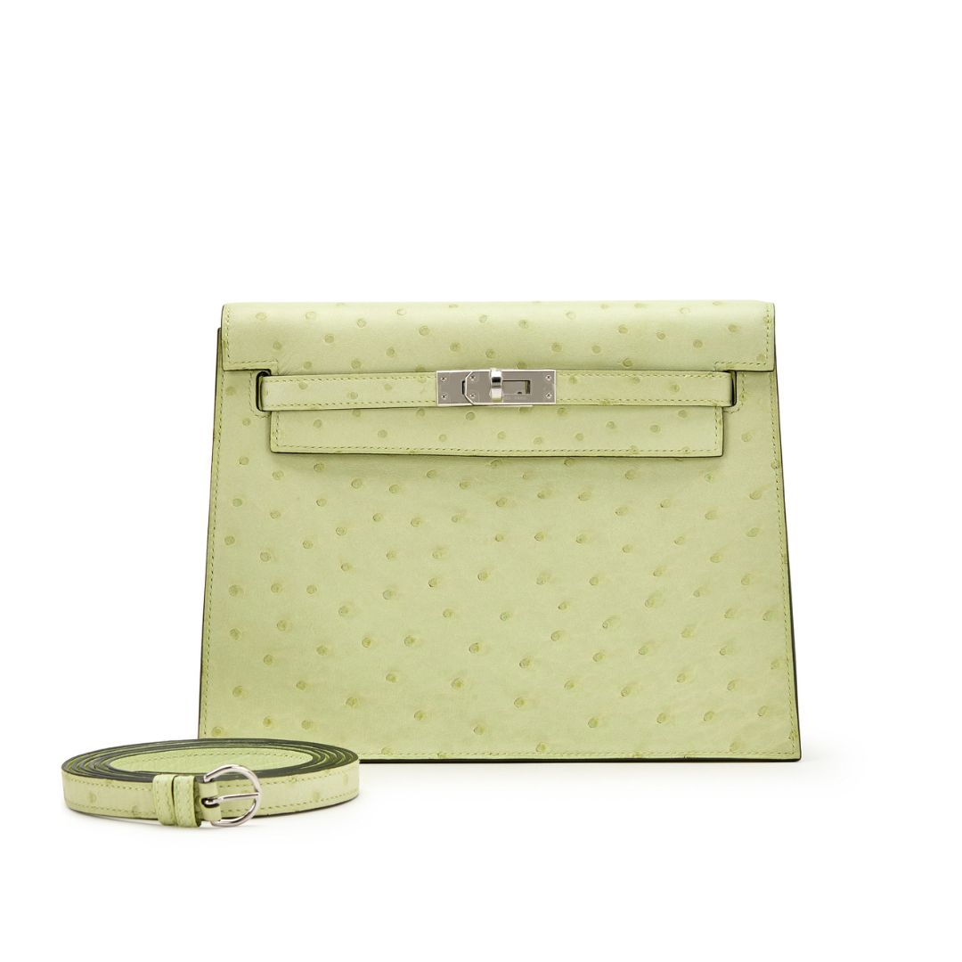 Hermès Kelly Danse 22 Jaune Bourgeon R9 Ostrich 2000 A