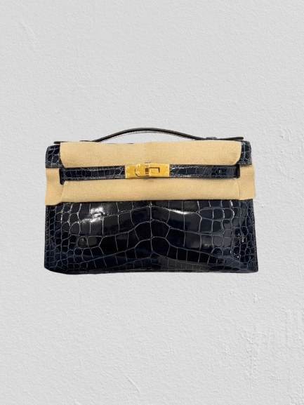 Hermès Kelly Pochette N/A Blue Saphir T7 Alligator Shiny 2019 C
