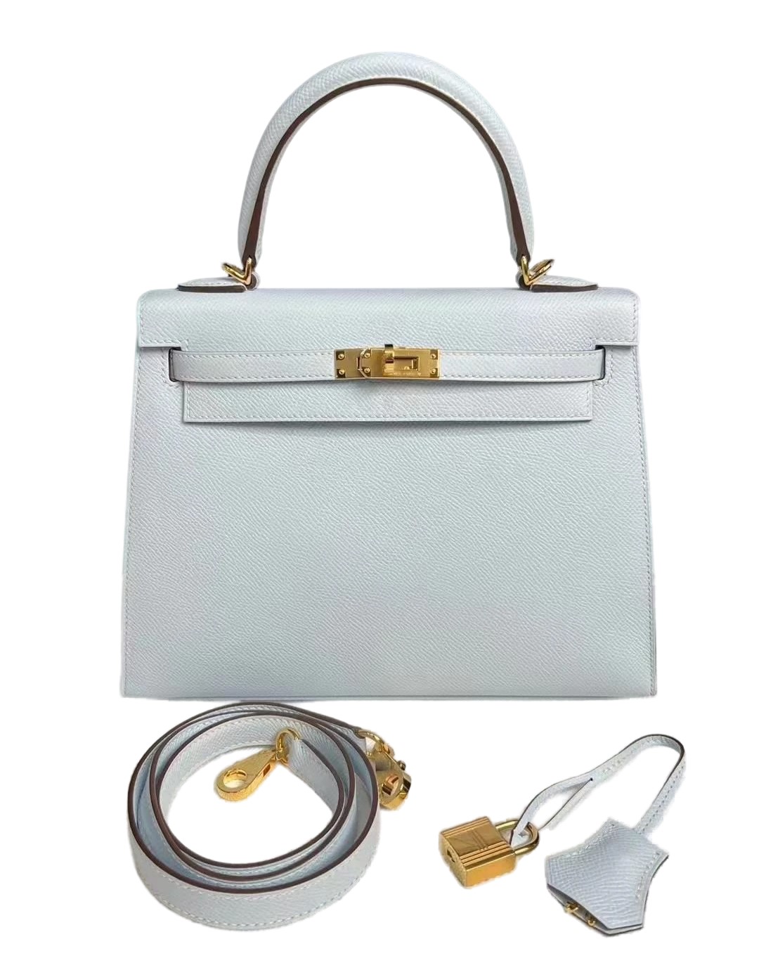 Hermès Kelly Sellier 25 Blue Encre M3 Epsom C