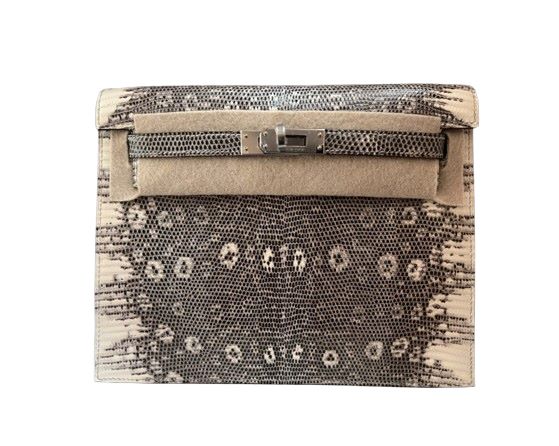 Hermès Kelly Pochette Ombre 1B Lizard 2023 Z