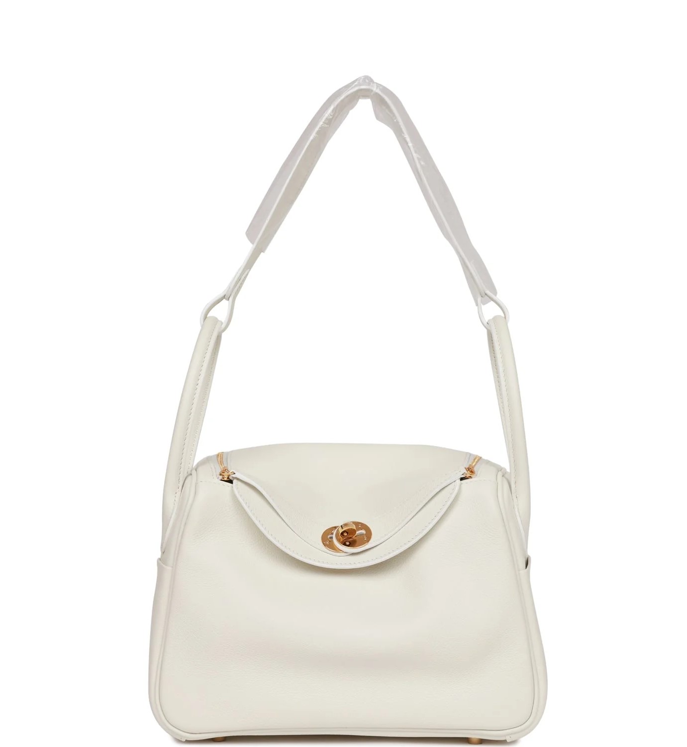 Hermès Lindy  26 White 01 Evercolor 2018 B