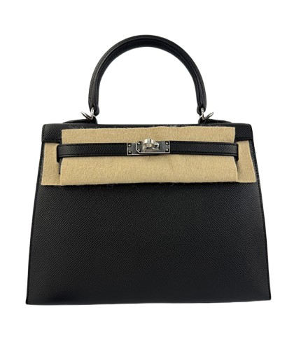 Hermès Kelly Sellier 25 Black 89 Epsom 2023 B