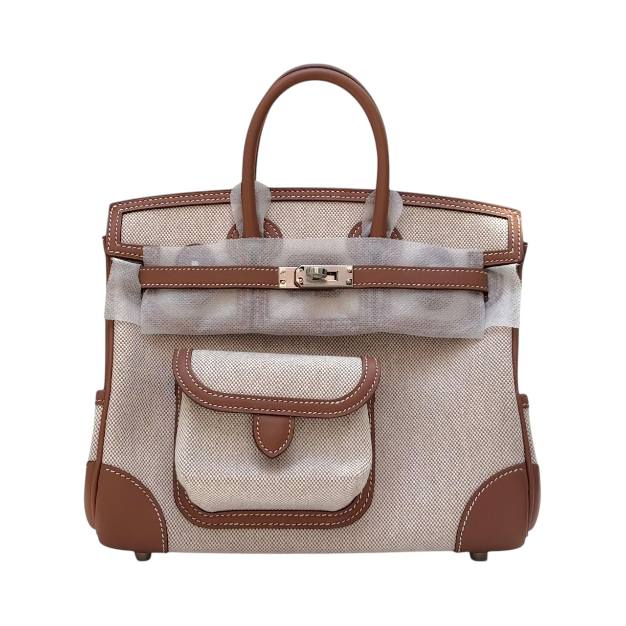 Hermès Birkin Cargo 25 Ecru, Gold 37 Swift, Toile 2003 G