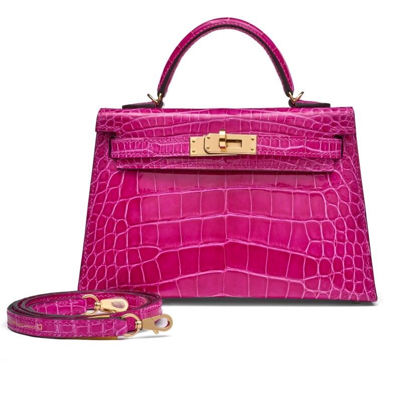 Hermès Kelly  20 Scheherazade Pink J5 Alligator Shiny 2018 C
