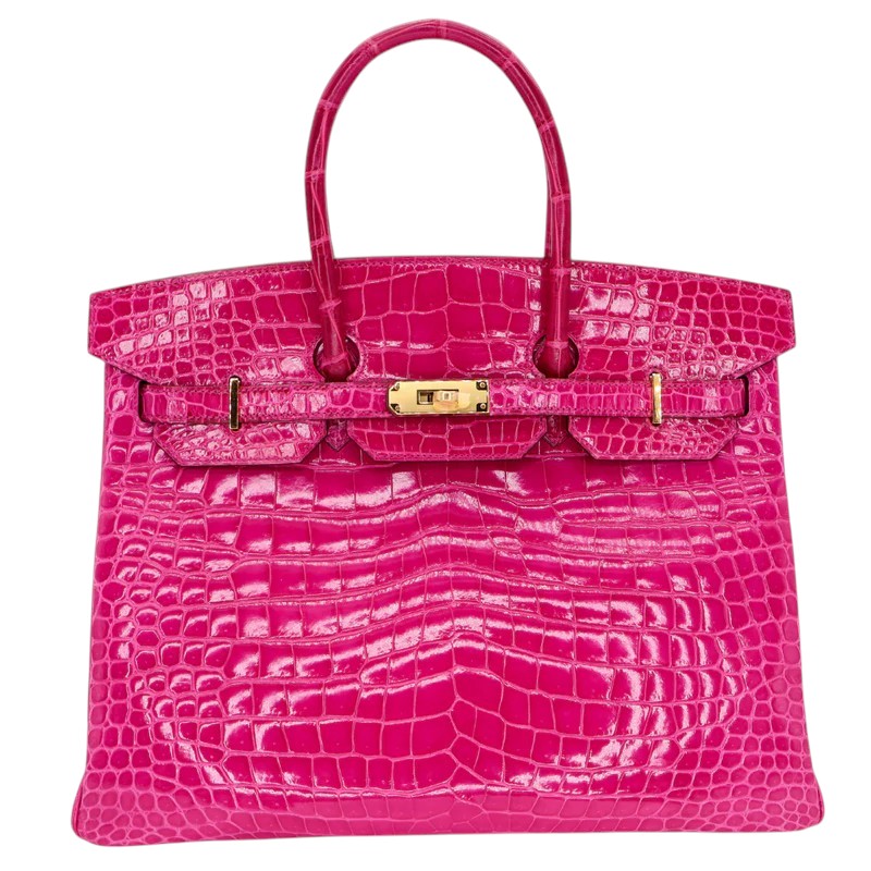 Hermès Birkin  30 Scheherazade Pink J5 Porosus Crocodile Shiny 2017 A