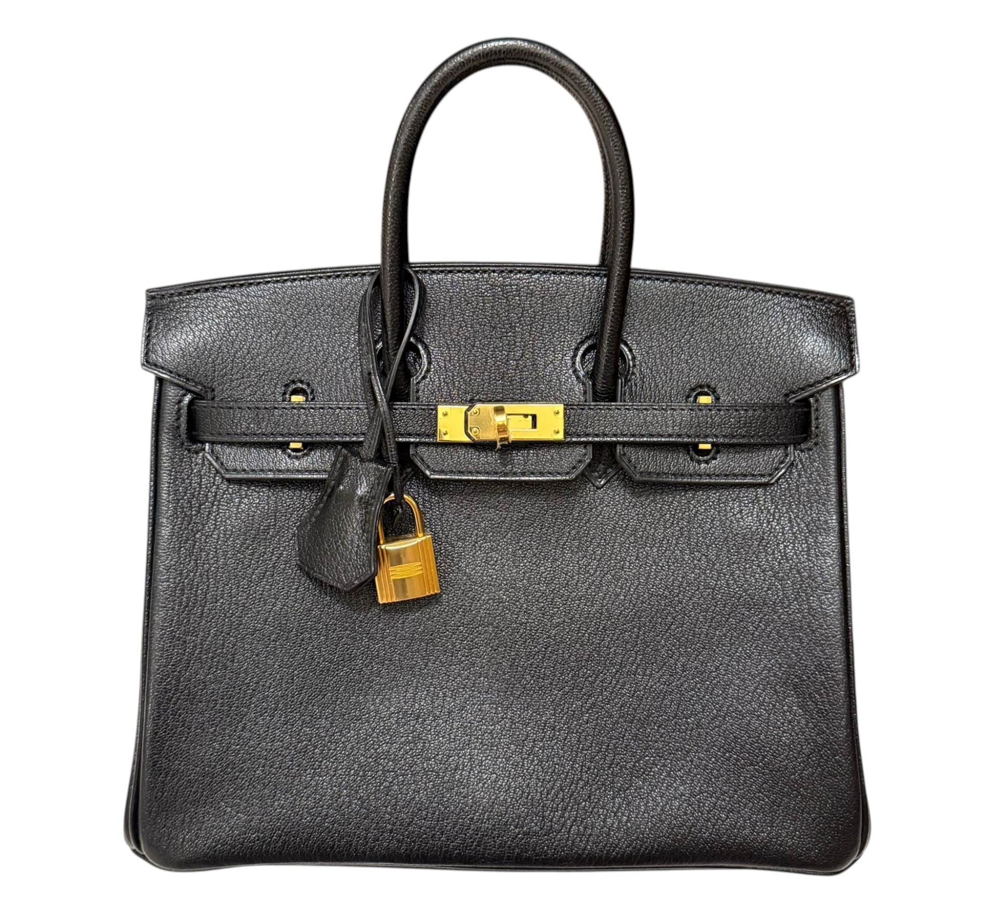 Hermès Birkin  25 Black 89 Chevre Myzore 2017 A